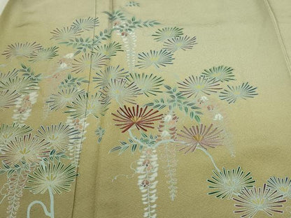 平和屋着物■訪問着　藤花文　暈し染め　正絹　逸品　DABE9487sf