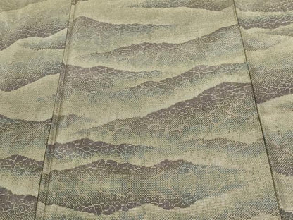 平和屋着物■訪問着　紬地　遠山文　暈し染め　正絹　逸品　DABE9489sf