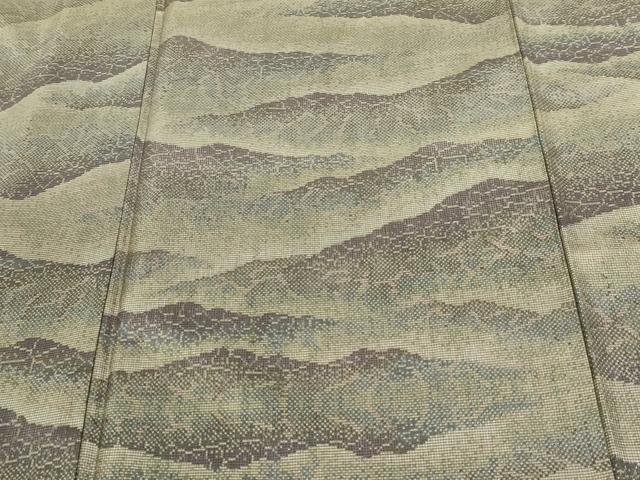 平和屋着物■訪問着　紬地　遠山文　暈し染め　正絹　逸品　DABE9489sf