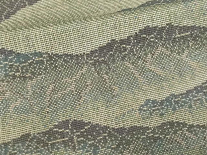 平和屋着物■訪問着　紬地　遠山文　暈し染め　正絹　逸品　DABE9489sf