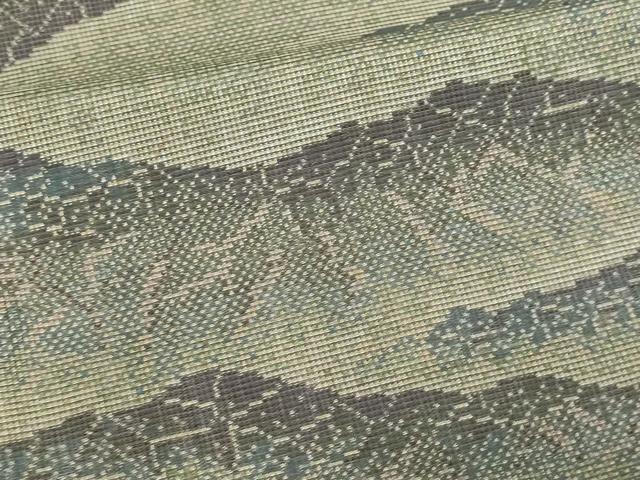 平和屋着物■訪問着　紬地　遠山文　暈し染め　正絹　逸品　DABE9489sf