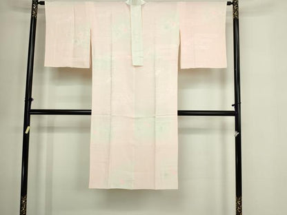 平和屋着物■長襦袢　袷　草花地紋　正絹　逸品　DABE9493sf
