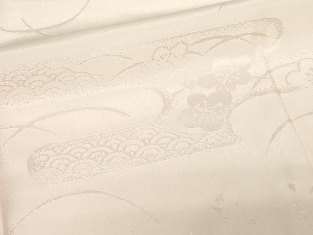 平和屋着物■長襦袢　袷　草花地紋　正絹　逸品　DABE9493sf