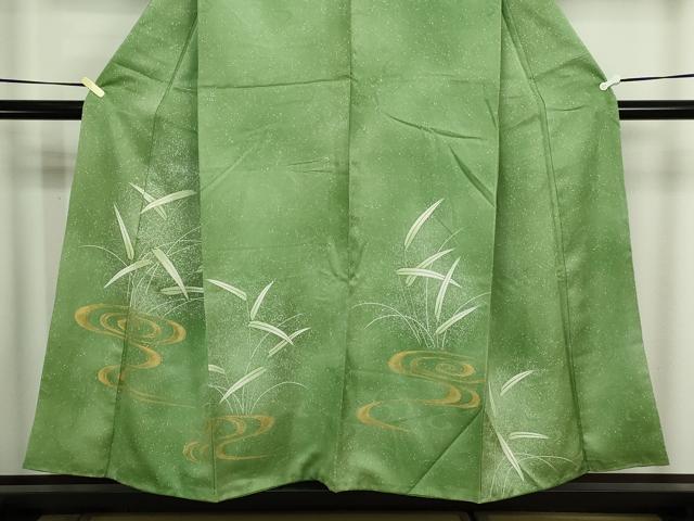 平和屋着物■訪問着　流水枝葉文　金彩　正絹　逸品　DABE9499sf