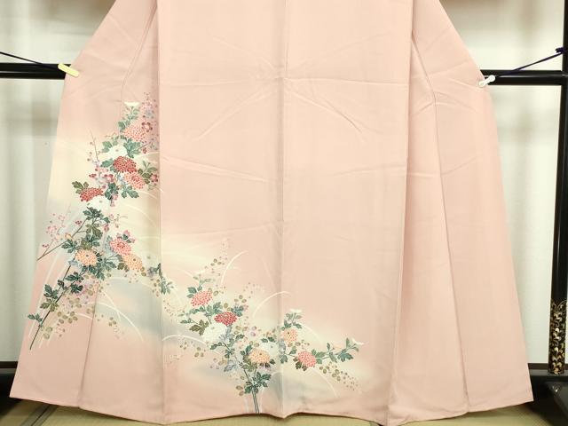 平和屋着物■訪問着　草花文　暈し染め　正絹　逸品　DABE9507sf