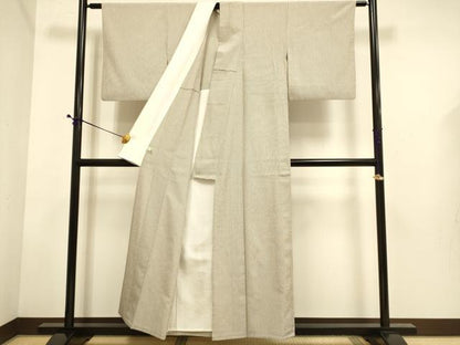 平和屋着物▽本塩沢　単衣　やまだ織　間道　高橋礼子作　染の近江謹製　証紙付き　正絹　逸品　DABE9525du