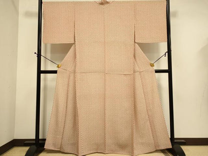 平和屋着物▽上質な小紋　単衣　打ち出の小槌　正絹　逸品　DABE9526du