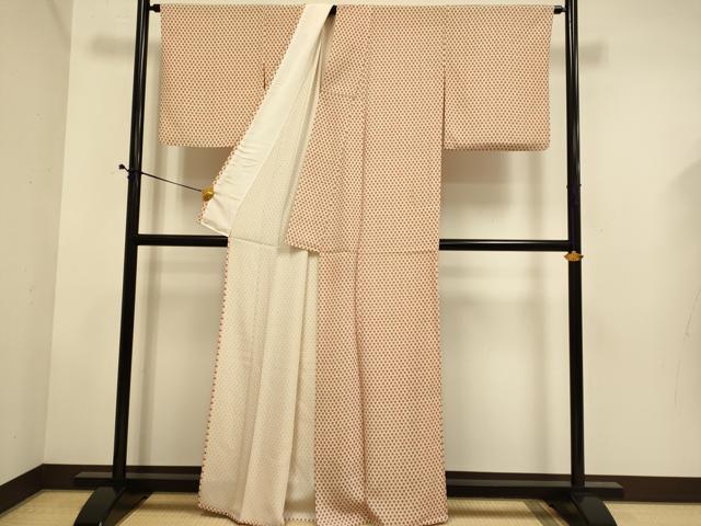 平和屋着物▽上質な小紋　単衣　打ち出の小槌　正絹　逸品　DABE9526du