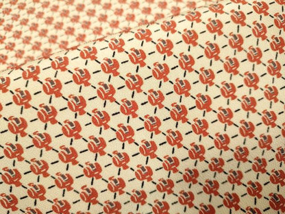 平和屋着物▽上質な小紋　単衣　打ち出の小槌　正絹　逸品　DABE9526du