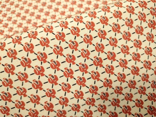 平和屋着物▽上質な小紋　単衣　打ち出の小槌　正絹　逸品　DABE9526du