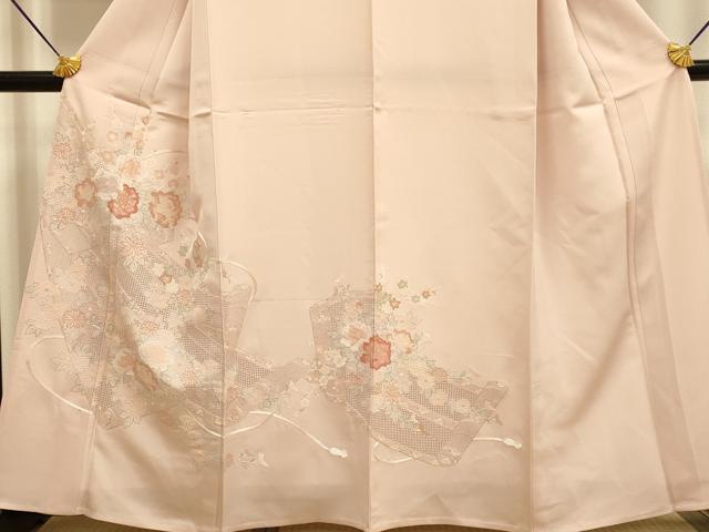 平和屋着物▽中国三大刺繍　スワトウ刺繍　汕頭刺繍　相良刺繍　総刺繍　訪問着　単衣　絵巻花文　金彩　正絹　逸品　DABE9531du