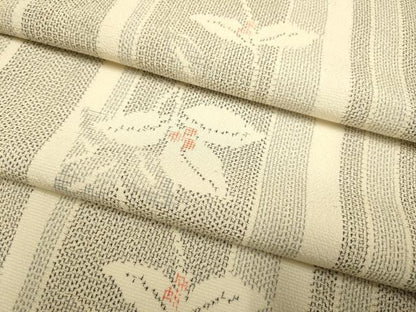 平和屋着物▽本塩沢　単衣　南天間道　正絹　逸品　DABE9532du