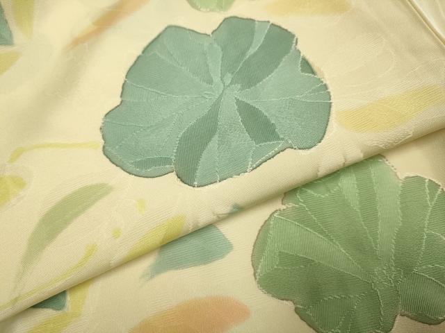 平和屋着物▽上質な小紋　単衣　草花文　地紋起こし　正絹　逸品　DABE9533du