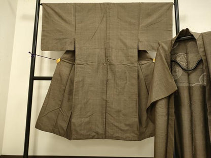 平和屋着物■男性 本場大島紬 アンサンブル 長羽織 間道 正絹 逸品 DABE9539du