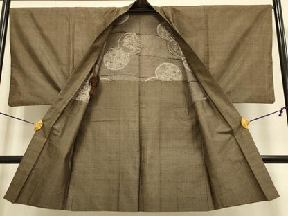 平和屋着物■男性 本場大島紬 アンサンブル 長羽織 間道 正絹 逸品 DABE9539du