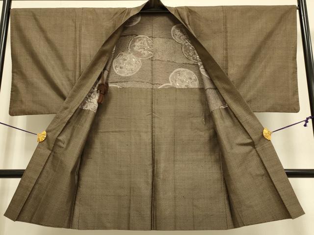 平和屋着物■男性 本場大島紬 アンサンブル 長羽織 間道 正絹 逸品 DABE9539du