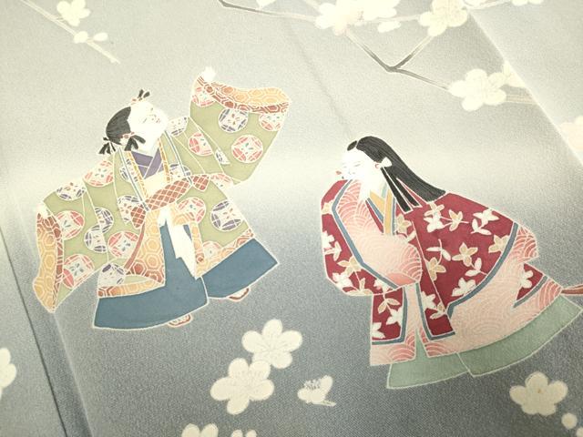 平和屋着物■豪華色留袖 童子花文 暈し染め 正絹 逸品 DABE9548du