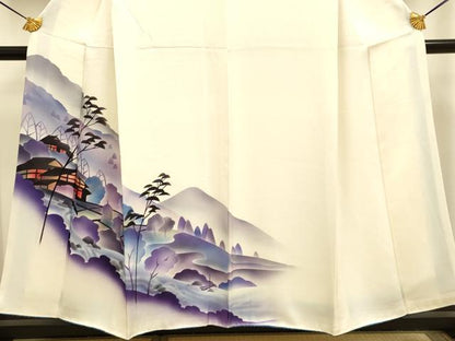 平和屋着物■訪問着　風景文　正絹　逸品　DABE9572du