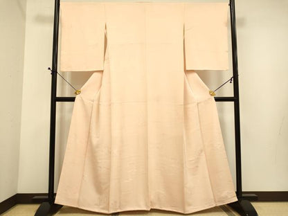 平和屋着物■上質な色無地 風景文 赤香色 正絹 逸品 DABE9587du