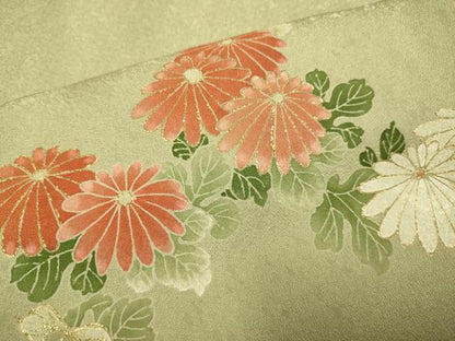 平和屋着物■訪問着 駒刺繍 陶器花松文 金彩 正絹 逸品 DABE9595du