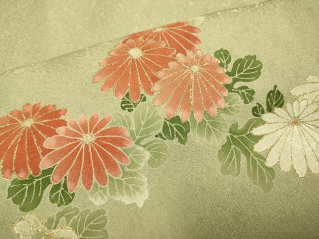 平和屋着物■訪問着 駒刺繍 陶器花松文 金彩 正絹 逸品 DABE9595du
