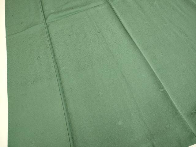 平和屋着物●上質な色無地　舞桜地紋　濃い薄青色　正絹　逸品　DABE9604du