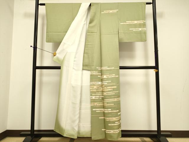 平和屋着物●訪問着　エ霞花鳥文　金彩　正絹　逸品　DABE9606du