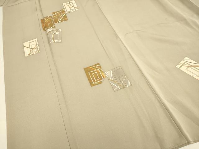 平和屋着物●訪問着　駒刺繍　色紙吉祥文　金彩　正絹　逸品　DABE9608du