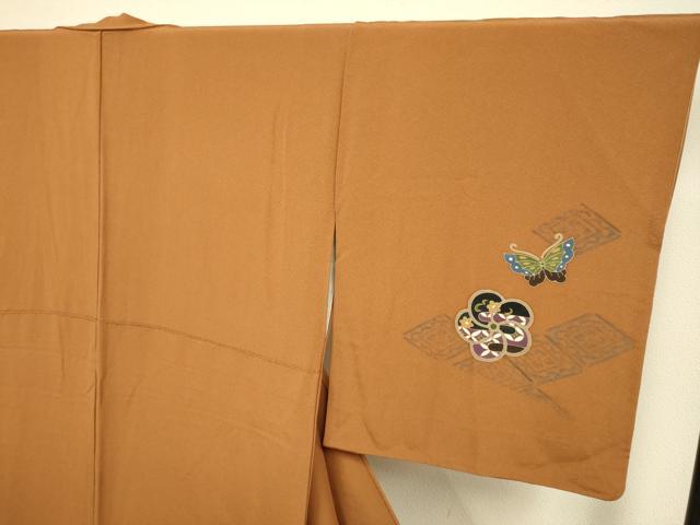 平和屋着物●伝統工芸士　京友禅染色作家　田家鬼彩　訪問着　花蝶文　暈し染め　正絹　逸品　DABE9610du