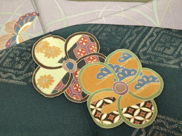 平和屋着物●伝統工芸士　京友禅染色作家　田家鬼彩　訪問着　花蝶文　暈し染め　正絹　逸品　DABE9610du