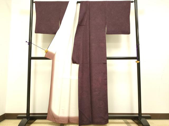 平和屋着物●人間国宝　初代六谷梅軒の息子　二代目　六谷梅軒(六谷博臣)江戸小紋　花鳥文　正絹　逸品　DABE9615du