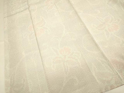 平和屋着物●本塩沢　110亀甲　草花文　正絹　逸品　DABE9616du