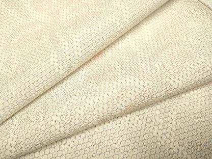 平和屋着物●本塩沢　110亀甲　草花文　正絹　逸品　DABE9616du