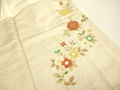 平和屋着物●豪華色留袖　駒刺繍　草花文　金彩　高島屋扱い　正絹　逸品　DABE9623du