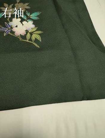 平和屋着物●訪問着　草花文　金彩　正絹　逸品　DABE9624du