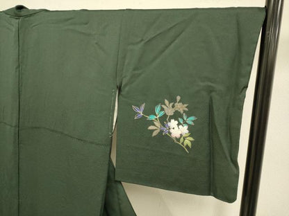 平和屋着物●訪問着　草花文　金彩　正絹　逸品　DABE9624du