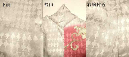 平和屋着物●訪問着　草花文　暈し染め　金彩　正絹　逸品　DABE9626du