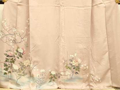 平和屋着物●訪問着　花蝶文　暈し染め　金彩　正絹　逸品　DABE9629du
