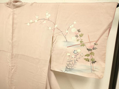 平和屋着物●訪問着　花蝶文　暈し染め　金彩　正絹　逸品　DABE9629du