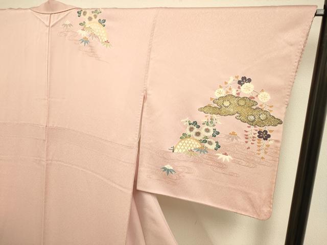 平和屋着物●訪問着　花鳥文　暈し染め　金銀彩　正絹　逸品　DABE9630du