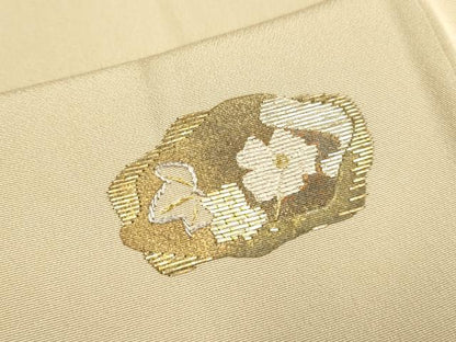 平和屋着物●訪問着　竹屋町刺繍　草花文　金彩　正絹　逸品　DABE9631du