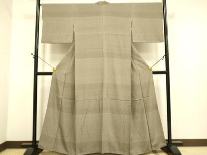 平和屋着物●江戸小紋　横段寄せ小紋柄　正絹　逸品　DABE9632du
