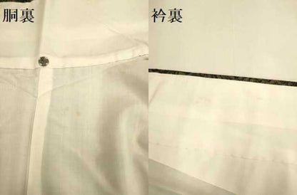 平和屋着物●上質な紬　洋花文　正絹　逸品　DABE9634du