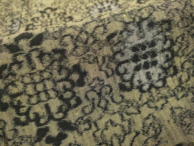 平和屋着物●上質な紬　洋花文　正絹　逸品　DABE9634du