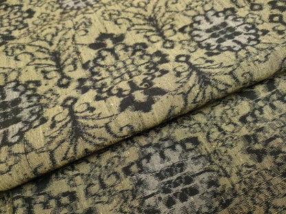 平和屋着物●上質な紬　洋花文　正絹　逸品　DABE9634du