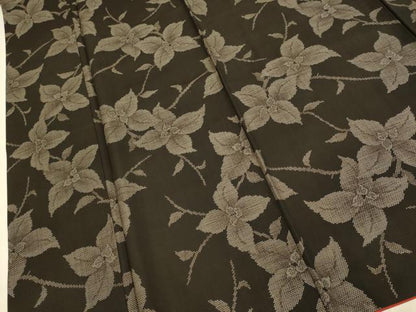 平和屋着物●本場大島紬　9マルキ　枝花文　正絹　逸品　DABE9638du