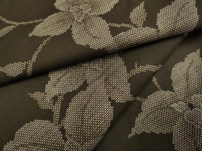 平和屋着物●本場大島紬　9マルキ　枝花文　正絹　逸品　DABE9638du