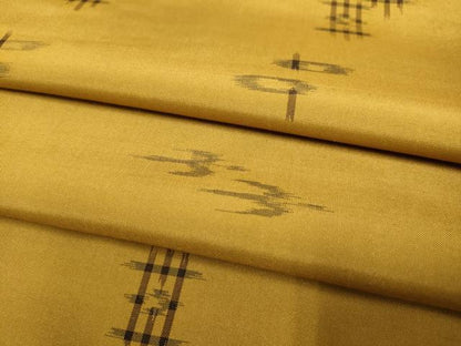 平和屋着物●上質な紬　琉球絣文様　正絹　逸品　DABE9639du