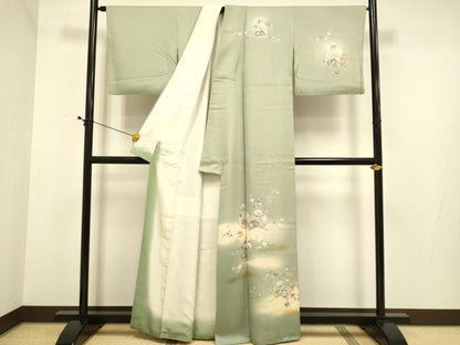 平和屋着物●訪問着　花車文　暈し染め　金彩　正絹　逸品　DABE9646du