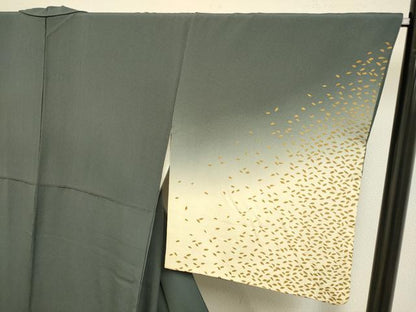 平和屋着物●訪問着　駒刺繍　松文　暈し染め　金彩　ますいわ屋扱い　正絹　逸品　DABE9647du